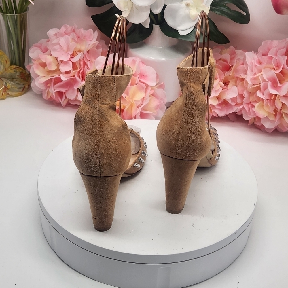 ABS Open-toed Rhinestone Pumps Size 8 - Picture 8 of 14